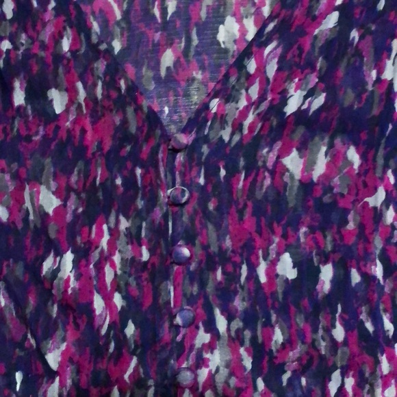 Joie Patterned Silk Blouse S - Picture 4 of 8